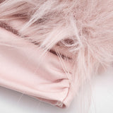 Women’s Off Shoulder Feather Trim Long Sleeve Cropped Party Top