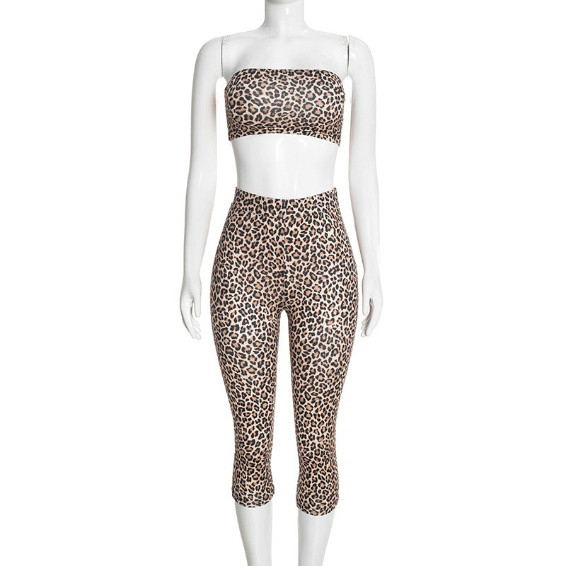 Women’s 3 Piece Printed Crop Top Jacket and Pants Set