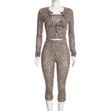 Women’s 3 Piece Printed Crop Top Jacket and Pants Set