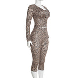 Women’s 3 Piece Printed Crop Top Jacket and Pants Set