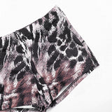 Women’s 2 Piece Printed Off Shoulder Crop Top and Shorts Set