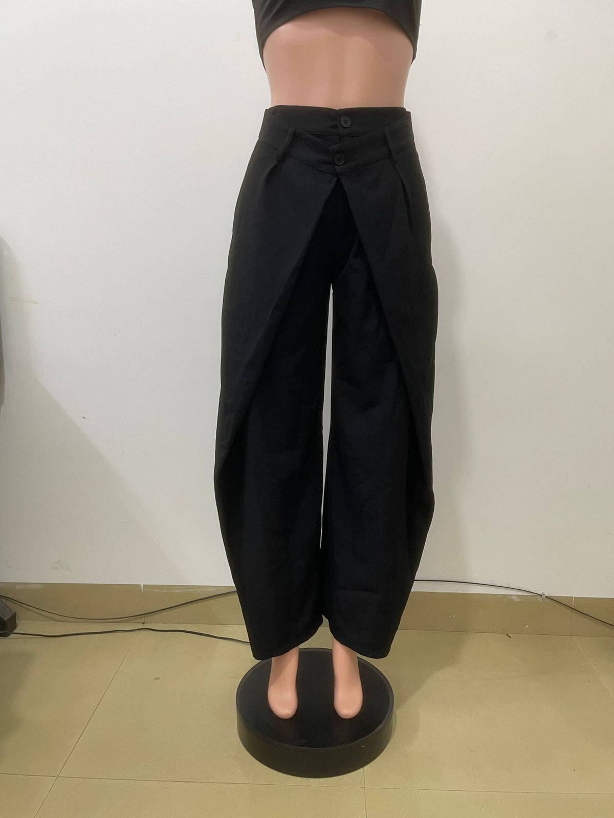 Women’s High Waist Wide Leg Layered Trousers