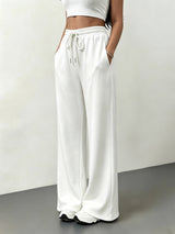 Women’s High Waist Wide Leg Drawstring Casual Pants