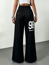 Women’s High Waist Wide Leg Drawstring Casual Pants