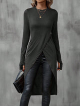 Women’s Long Sleeve Asymmetric Hem Tunic Top