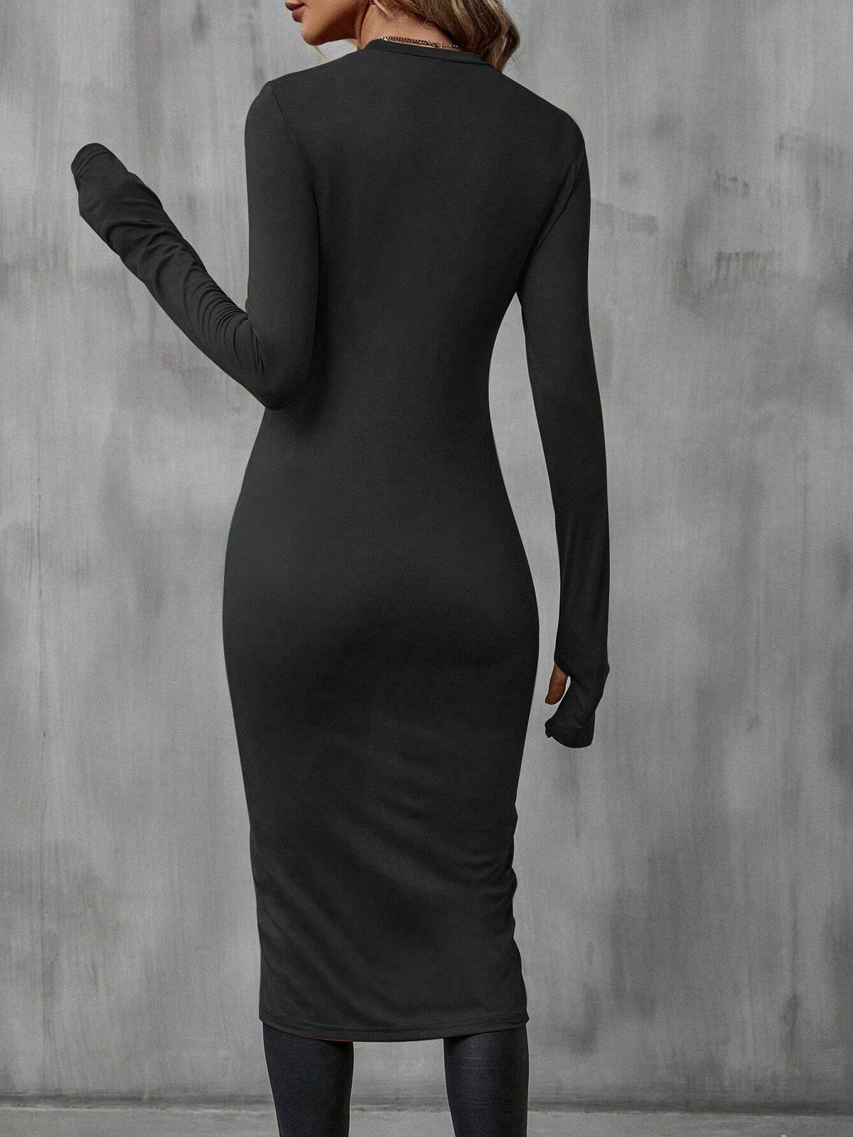Women’s Long Sleeve Asymmetric Hem Tunic Top