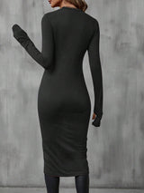 Women’s Long Sleeve Asymmetric Hem Tunic Top