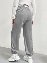 Women’s High Waist Wide Leg Jogger Pants with Pockets