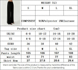 Women's High Waist Wide Leg Pants with Sheer Side Drape