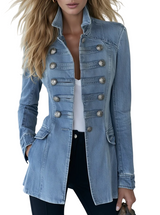 Women's Double Breasted Denim Jacket