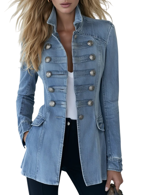 Women's Double Breasted Denim Jacket