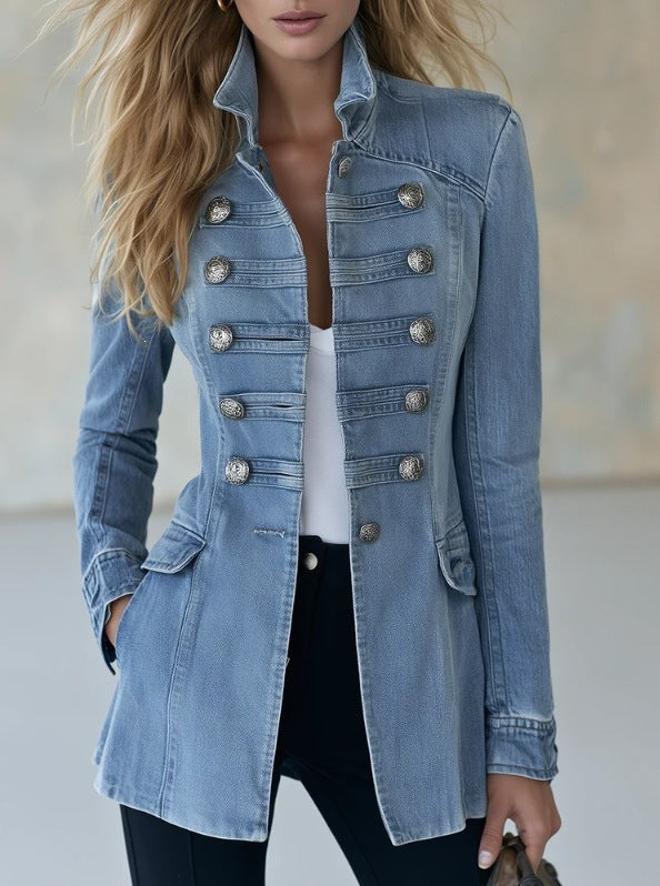 Women's Double Breasted Denim Jacket