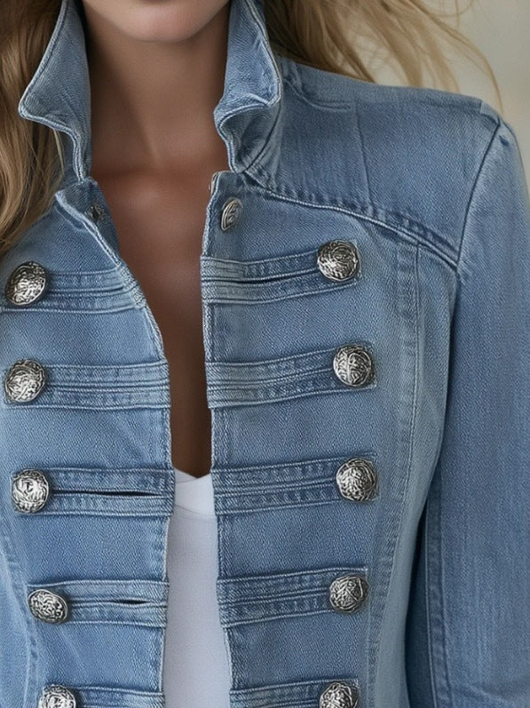 Women's Double Breasted Denim Jacket