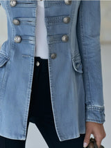 Women's Double Breasted Denim Jacket