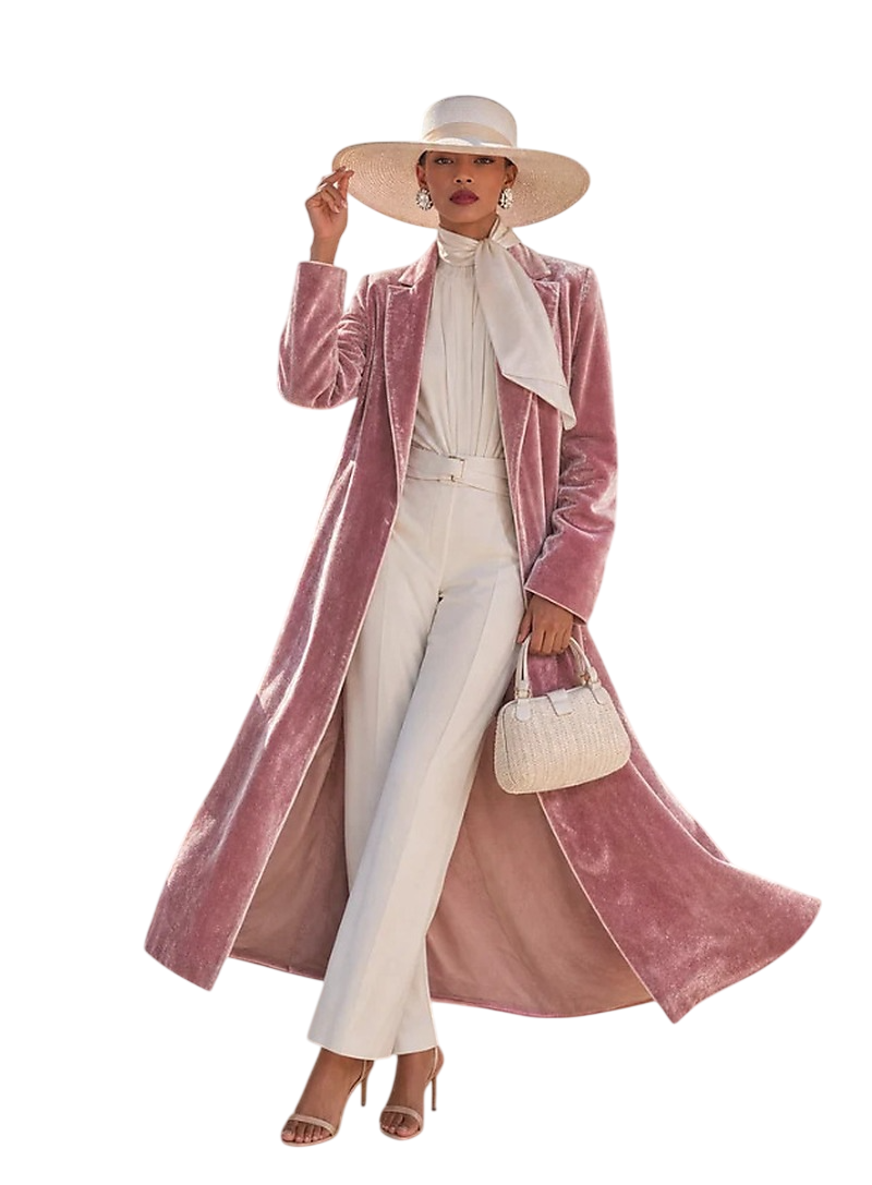 Women's Velvet Longline Jackets