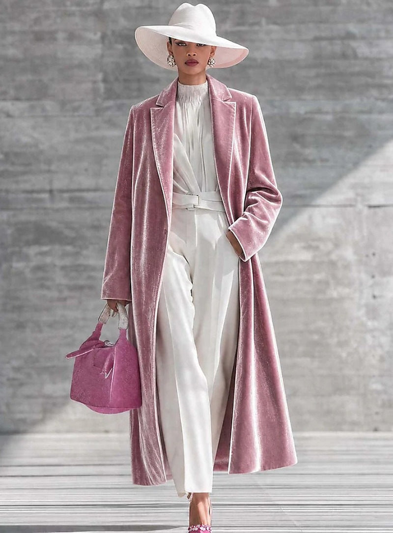 Women's Velvet Longline Jackets