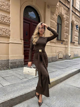 Women's Backless Evening Maxi Dress