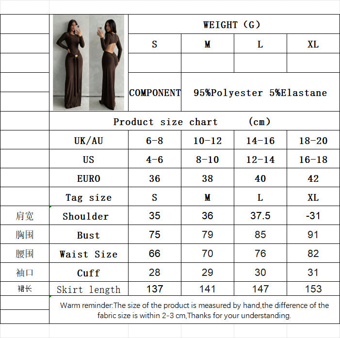 Women's Backless Evening Maxi Dress