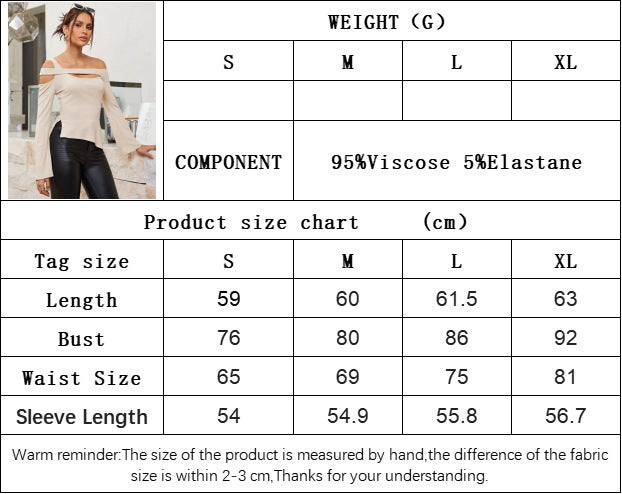Women's Off Shoulder Cutout Long Sleeve Top