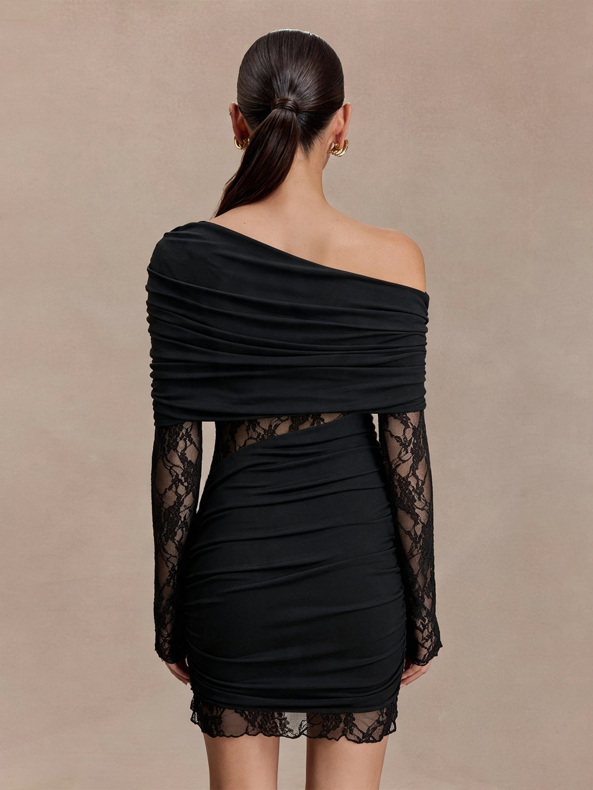 Women's Lace Off Shoulder Mini Dress