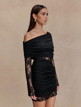 Women's Lace Off Shoulder Mini Dress