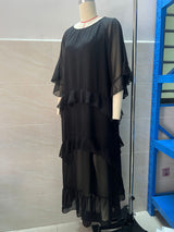 Women's Ruffle Sleeve Tiered Maxi Dress