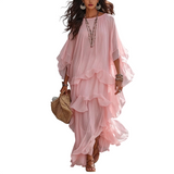 Women's Ruffle Sleeve Tiered Maxi Dress