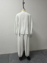 Women's Boho Two Piece Blouse and Harem Pants Set