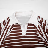 Women's Striped Mini Dress with Cape Sleeves