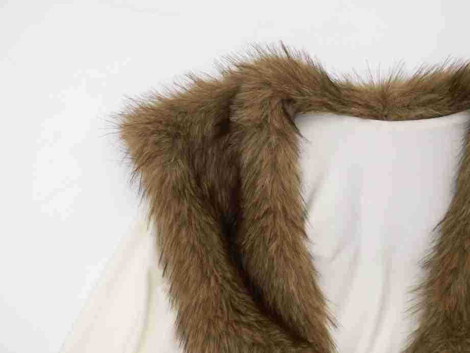 Women's Faux Fur Trim Long Sleeve Bodysuit Romper