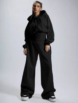 Women's Hooded Wide Leg Jumpsuit