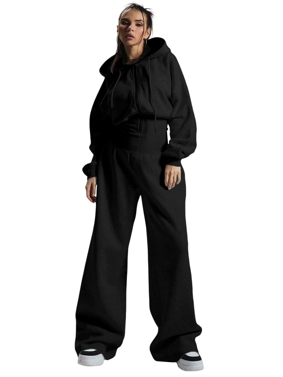 Women's Hooded Wide Leg Jumpsuit