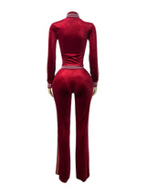 Women's Zip-Up Track Jacket and Pants Set