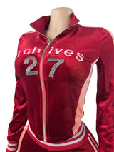 Women's Zip-Up Track Jacket and Pants Set