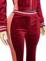 Women's Zip-Up Track Jacket and Pants Set