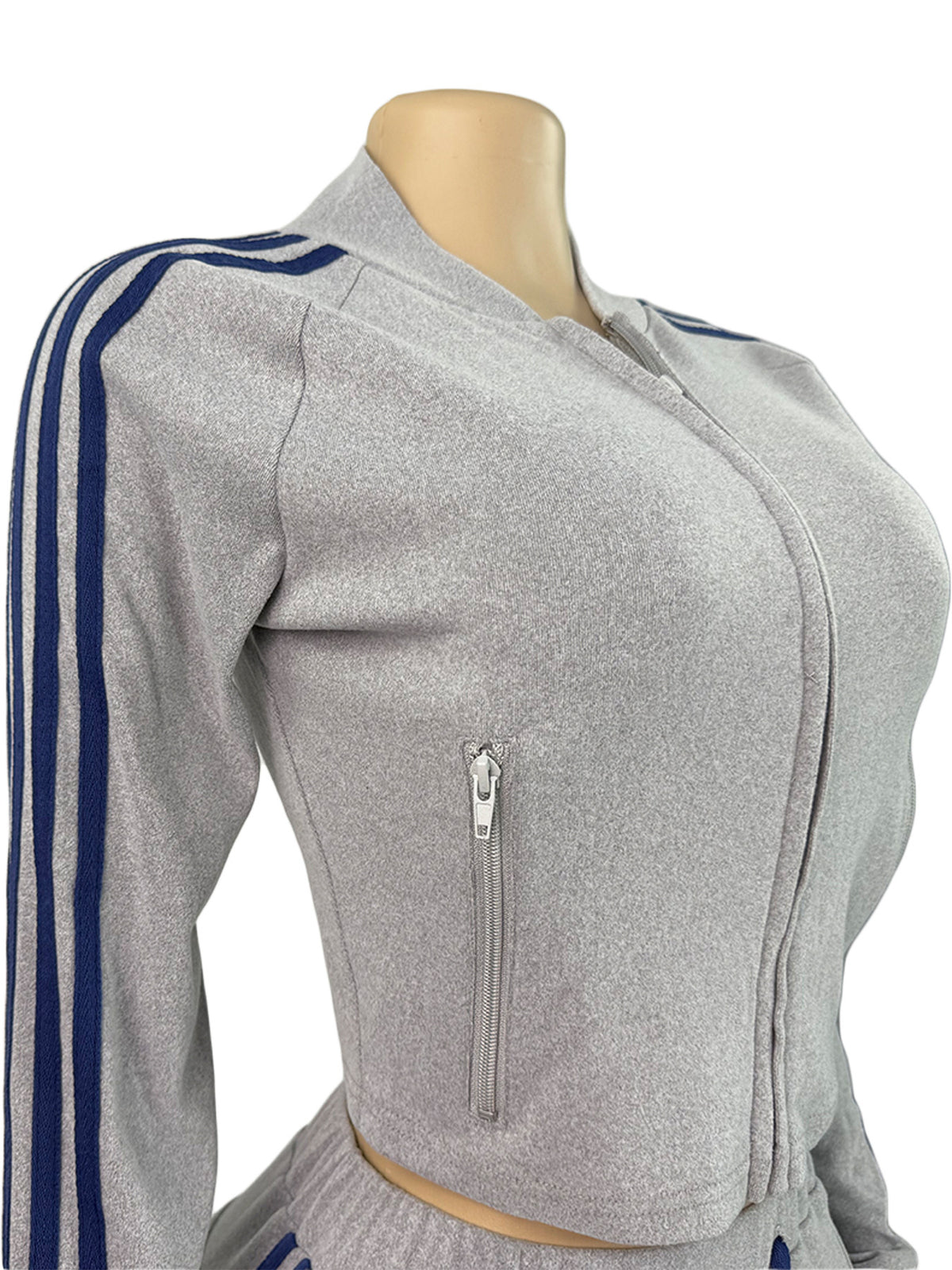 Women's Zip-Up Track Jacket and Flare Pants Set