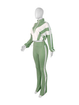 Women's Cropped Zip-Up Jacket and Track Pants Set