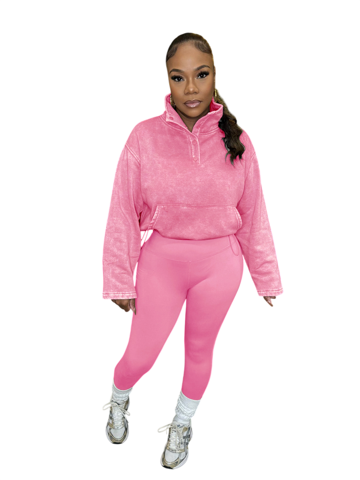 Women's Pullover Hoodie and Leggings Two Piece Set