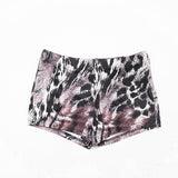 Women's Animal Print Off Shoulder Two Piece Shorts Set