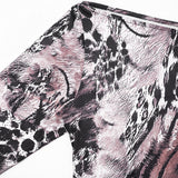 Women's Animal Print Off Shoulder Two Piece Shorts Set