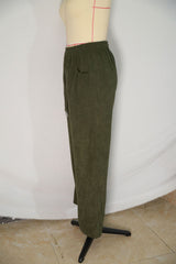Women's High Waist Ribbed Wide Leg Pants