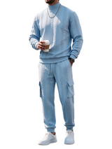 Men's Cable Knit Sweater and Cargo Jogger Set