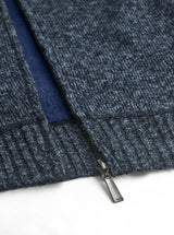 Men's Zip Up Fair Isle Pattern Knit Cardigan