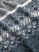 Men's Zip Up Fair Isle Pattern Knit Cardigan