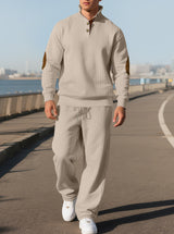 Men's Ribbed Knit Sweater and Jogger Pants Set