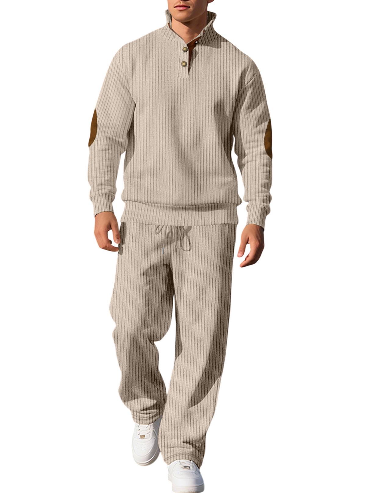 Men's Ribbed Knit Sweater and Jogger Pants Set