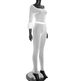 Women's Sheer Mesh Jumpsuit Set