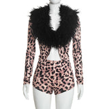 Women's Leopard Print Two Piece Set