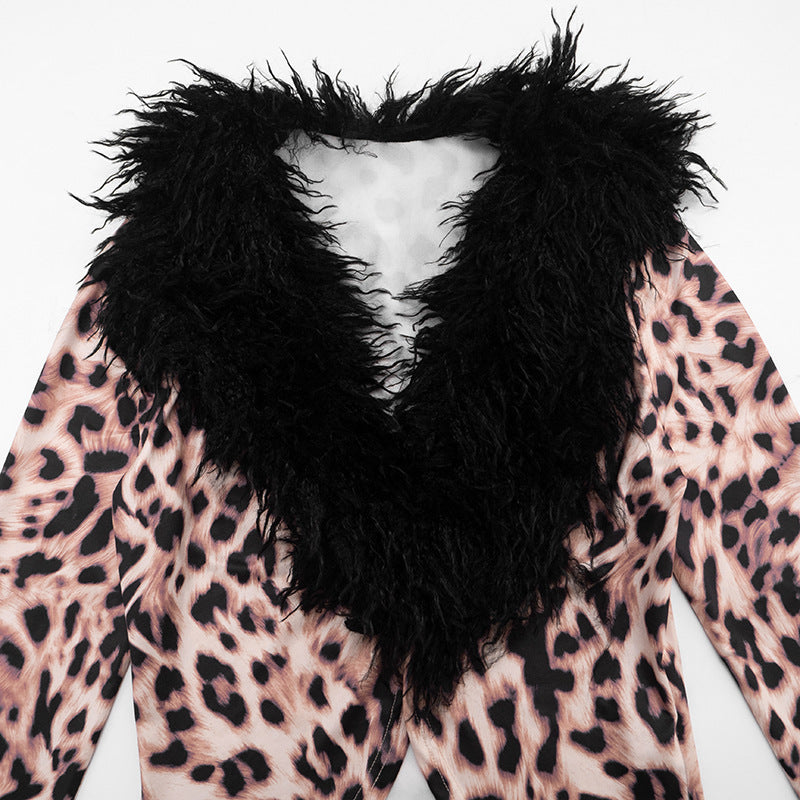 Women's Leopard Print Two Piece Set