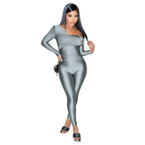 Women's One Shoulder Ruched Top and Leggings Set